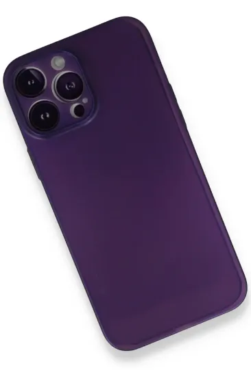 Newface iPhone 14 Pro Max Kılıf PP Ultra İnce Kapak - Mor resmi
