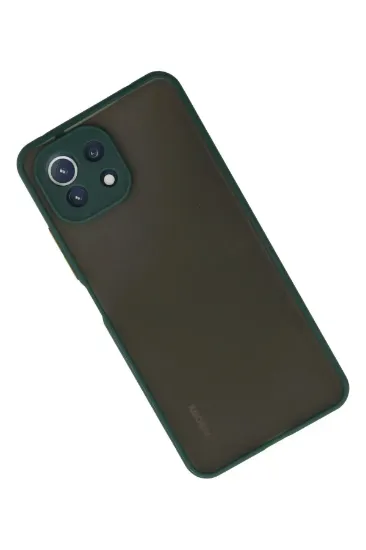 Newface Xiaomi Mİ 11 Lite Kılıf Montreal Silikon Kapak - Yeşil resmi