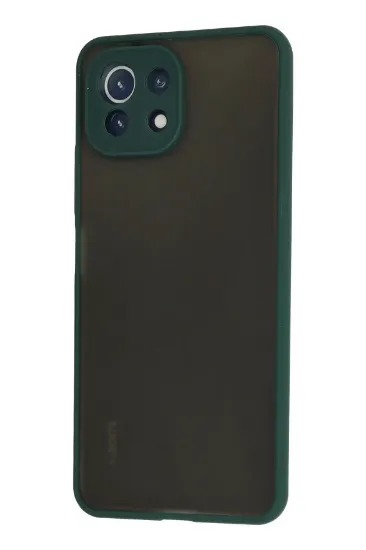 Newface Xiaomi Mİ 11 Lite Kılıf Montreal Silikon Kapak - Yeşil resmi