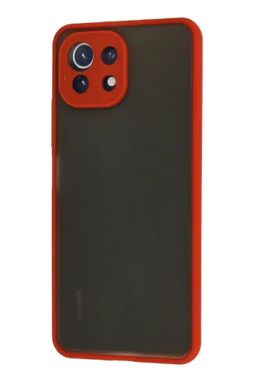 Newface Xiaomi Mİ 11 Lite Kılıf Montreal Silikon Kapak - Kırmızı resmi