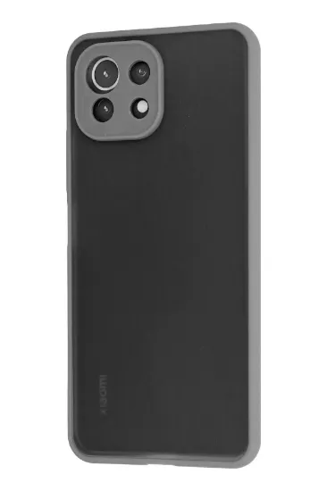 Newface Xiaomi Mİ 11 Lite Kılıf Montreal Silikon Kapak - Gri resmi