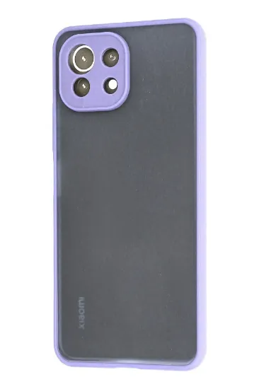 Newface Xiaomi Mİ 11 Lite Kılıf Montreal Silikon Kapak - Mor resmi