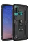 Newface Huawei P40 Lite E Kılıf Sofya Yüzüklü Silikon Kapak - Siyah resmi