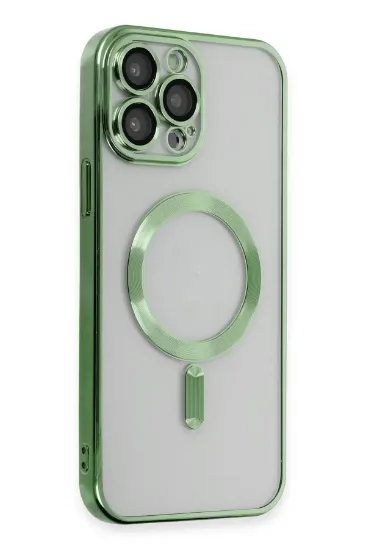 Newface iPhone 15 Pro Max Kılıf Kross Magneticsafe Kapak - Koyu Yeşil resmi