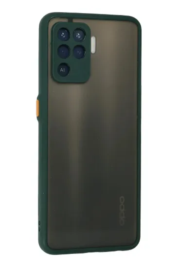 Newface Oppo Reno 5 Lite Kılıf Montreal Silikon Kapak - Yeşil resmi