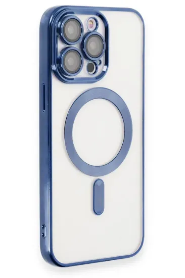Newface iPhone 15 Pro Max Kılıf Kross Magneticsafe Kapak - Lacivert resmi