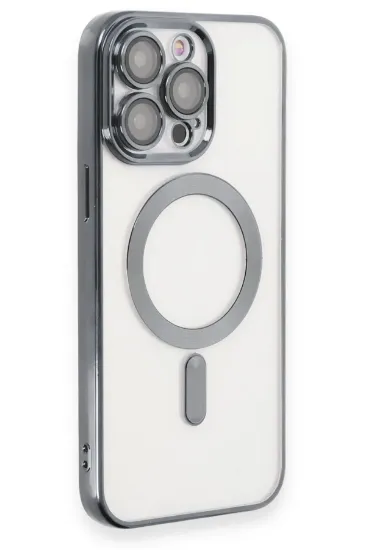 Newface iPhone 15 Pro Max Kılıf Kross Magneticsafe Kapak - Titan Gri resmi