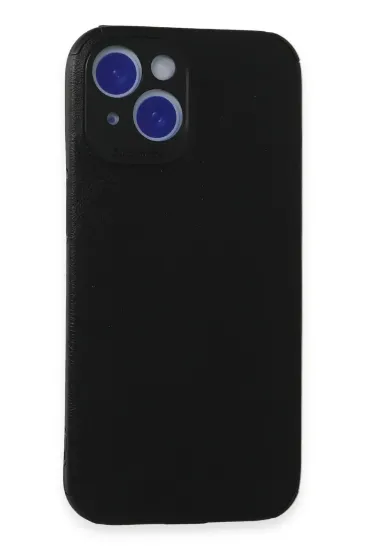 Newface iPhone 15 Kılıf Loop Deri Silikon - Siyah resmi