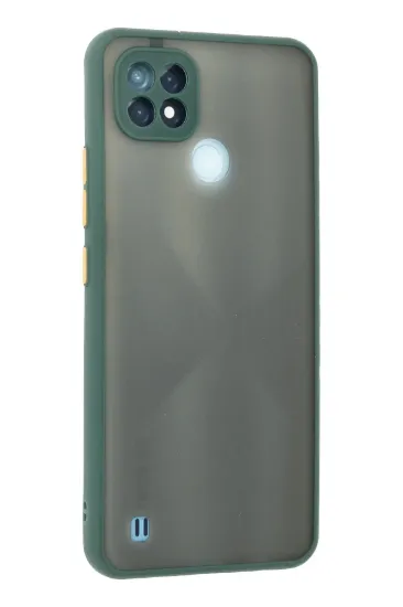 Newface Realme C21 Kılıf Montreal Silikon Kapak - Yeşil resmi