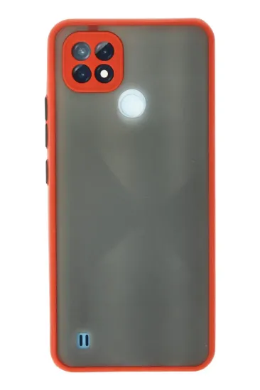 Newface Realme C21 Kılıf Montreal Silikon Kapak - Kırmızı resmi