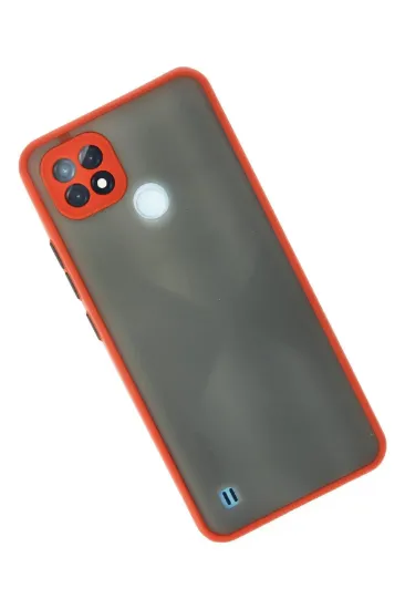 Newface Realme C21 Kılıf Montreal Silikon Kapak - Kırmızı resmi
