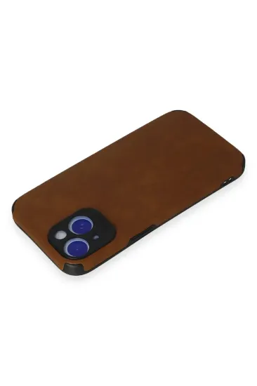 Newface iPhone 15 Kılıf Loop Deri Silikon - Kahverengi resmi