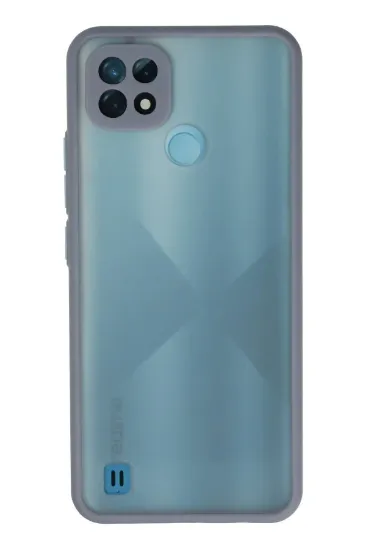 Newface Realme C21 Kılıf Montreal Silikon Kapak - Gri resmi