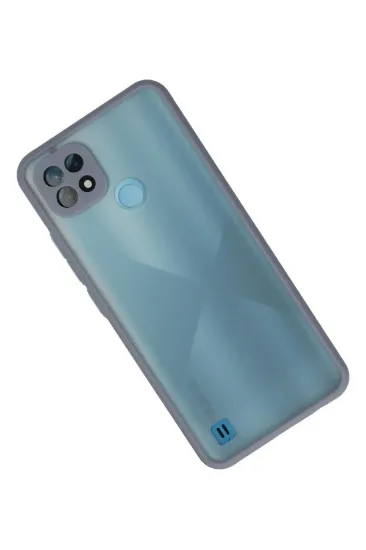 Newface Realme C21 Kılıf Montreal Silikon Kapak - Gri resmi