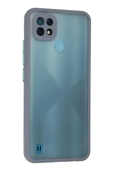 Newface Realme C21 Kılıf Montreal Silikon Kapak - Gri resmi