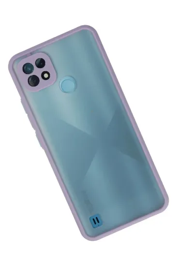 Newface Realme C21 Kılıf Montreal Silikon Kapak - Mor resmi
