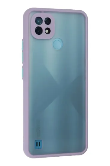 Newface Realme C21 Kılıf Montreal Silikon Kapak - Mor resmi
