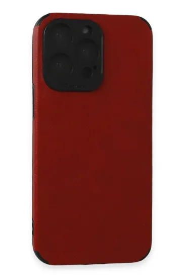 Newface iPhone 15 Pro Kılıf Loop Deri Silikon - Kırmızı resmi