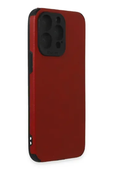 Newface iPhone 15 Pro Kılıf Loop Deri Silikon - Kırmızı resmi