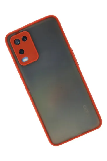 Newface Oppo A54 4G Kılıf Montreal Silikon Kapak - Kırmızı resmi