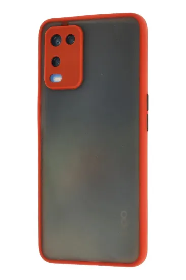Newface Oppo A54 4G Kılıf Montreal Silikon Kapak - Kırmızı resmi