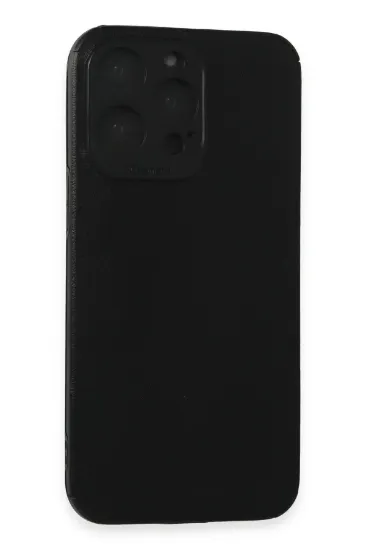 Newface iPhone 15 Pro Max Kılıf Loop Deri Silikon - Siyah resmi
