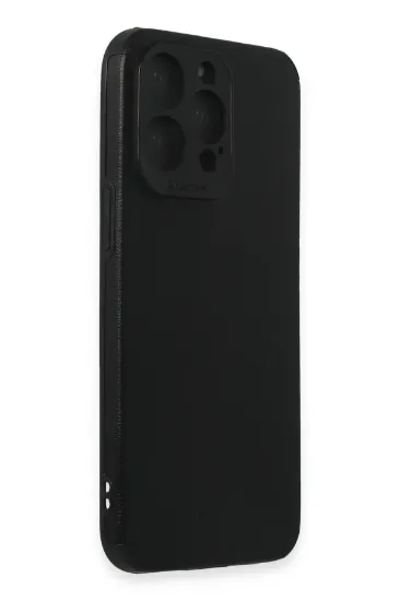 Newface iPhone 15 Pro Max Kılıf Loop Deri Silikon - Siyah resmi