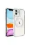 Newface iPhone 11 Kılıf Kross Magneticsafe Kapak - Gümüş resmi