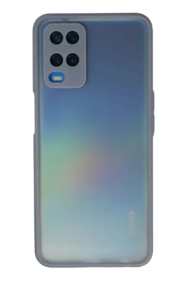 Newface Oppo A54 4G Kılıf Montreal Silikon Kapak - Gri resmi
