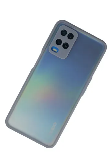 Newface Oppo A54 4G Kılıf Montreal Silikon Kapak - Gri resmi
