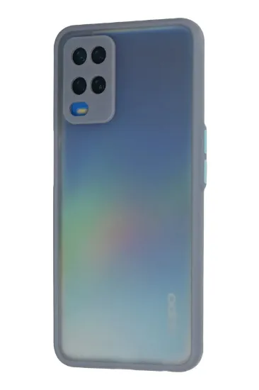 Newface Oppo A54 4G Kılıf Montreal Silikon Kapak - Gri resmi