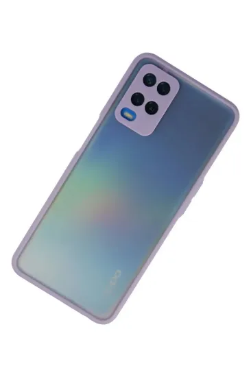 Newface Oppo A54 4G Kılıf Montreal Silikon Kapak - Mor resmi