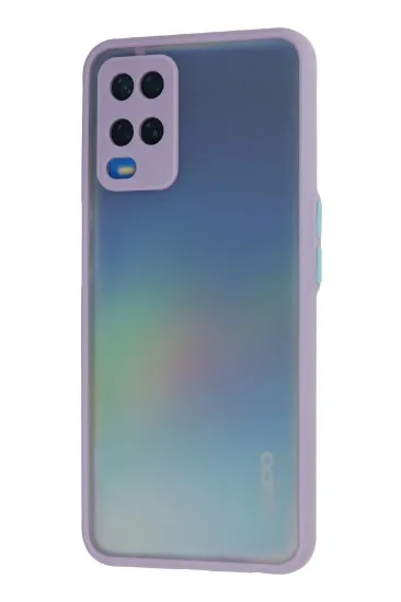 Newface Oppo A54 4G Kılıf Montreal Silikon Kapak - Mor resmi