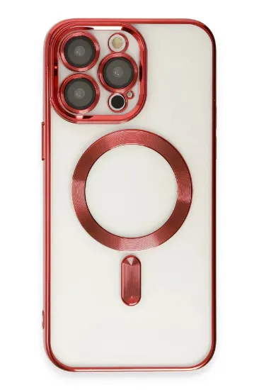 Newface iPhone 13 Pro Max Kılıf Kross Magneticsafe Kapak - Kırmızı resmi