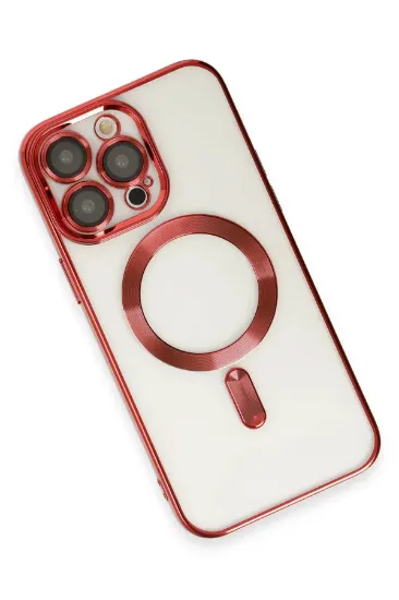 Newface iPhone 13 Pro Max Kılıf Kross Magneticsafe Kapak - Kırmızı resmi