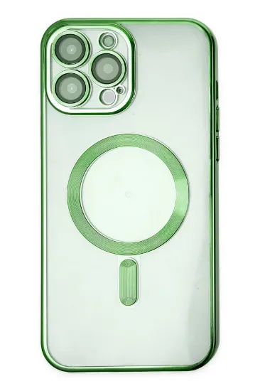 Newface iPhone 13 Pro Max Kılıf Kross Magneticsafe Kapak - Koyu Yeşil resmi