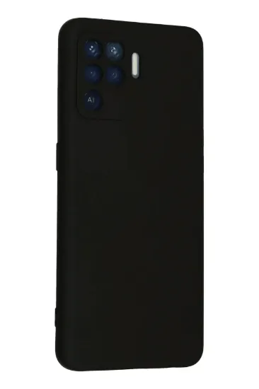 Newface Oppo Reno 5 Lite Kılıf Nano içi Kadife Silikon - Siyah resmi