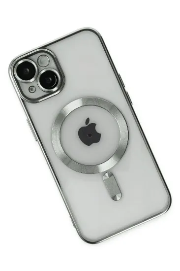 Newface iPhone 14 Kılıf Kross Magneticsafe Kapak - Gümüş resmi
