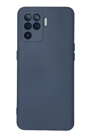 Newface Oppo Reno 5 Lite Kılıf Nano içi Kadife Silikon - Gri resmi