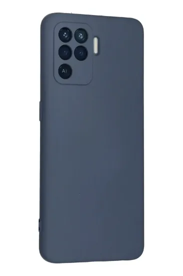 Newface Oppo Reno 5 Lite Kılıf Nano içi Kadife Silikon - Gri resmi