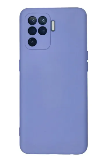 Newface Oppo Reno 5 Lite Kılıf Nano içi Kadife Silikon - Lila resmi