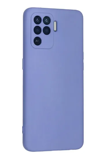 Newface Oppo Reno 5 Lite Kılıf Nano içi Kadife Silikon - Lila resmi