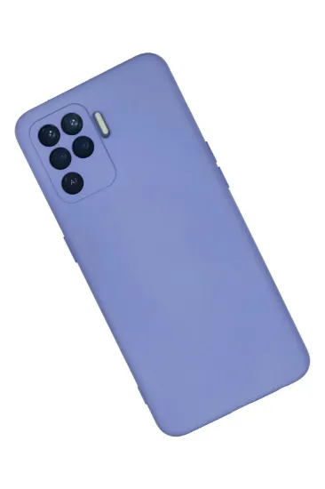Newface Oppo Reno 5 Lite Kılıf Nano içi Kadife Silikon - Lila resmi