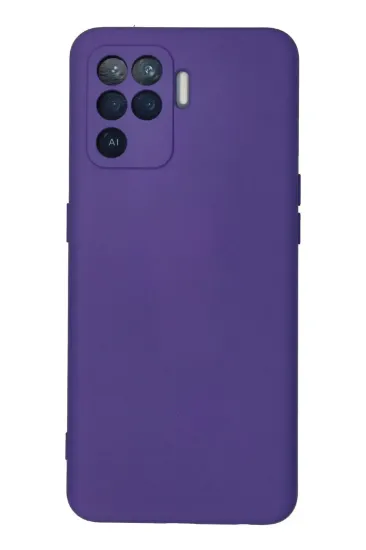Newface Oppo Reno 5 Lite Kılıf Nano içi Kadife Silikon - Mor resmi