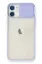 Newface iPhone 11 Kılıf Palm Buzlu Kamera Sürgülü Silikon - Lila resmi