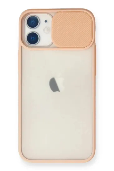Newface iPhone 11 Kılıf Palm Buzlu Kamera Sürgülü Silikon - Pembe resmi
