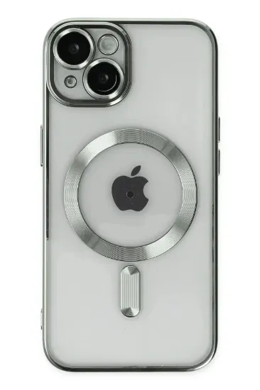 Newface iPhone 14 Plus Kılıf Kross Magneticsafe Kapak - Gümüş resmi