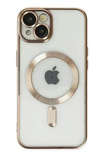 Newface iPhone 14 Plus Kılıf Kross Magneticsafe Kapak - Gold resmi