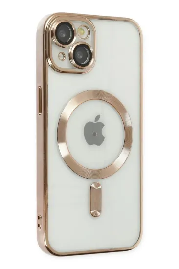 Newface iPhone 14 Plus Kılıf Kross Magneticsafe Kapak - Gold resmi