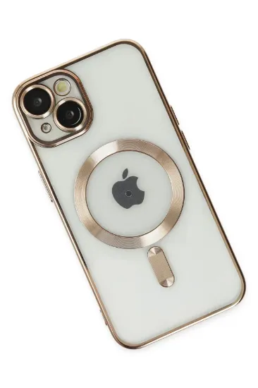 Newface iPhone 14 Plus Kılıf Kross Magneticsafe Kapak - Gold resmi